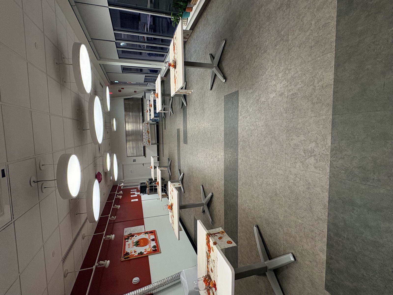 Clean dining area in a Maryland facility